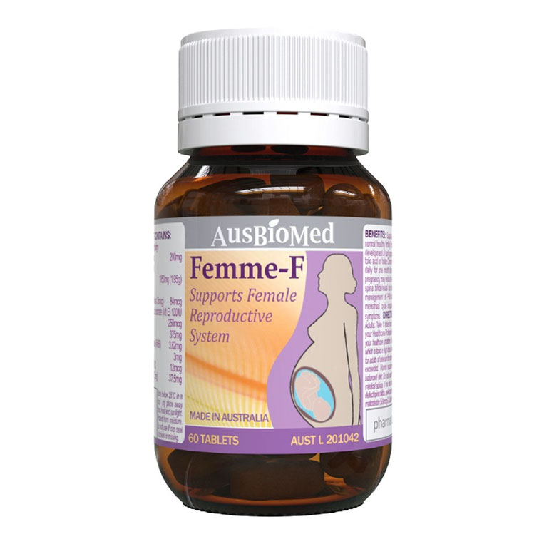 Viên uống Femme-F giúp đỡ sức khỏe sinh sản phụ nữ lọ 60 viên của Úc