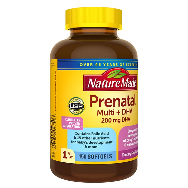 Vitamin Tổng Hợp Nature Made Prenatal Multi + DHA Cho Bà Bầu Của Mỹ