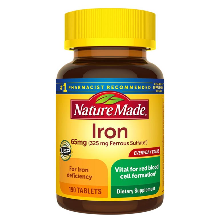 Viên Uống Nature Made Iron 65mg Bổ Sung Sắt Cho Bà Bầu